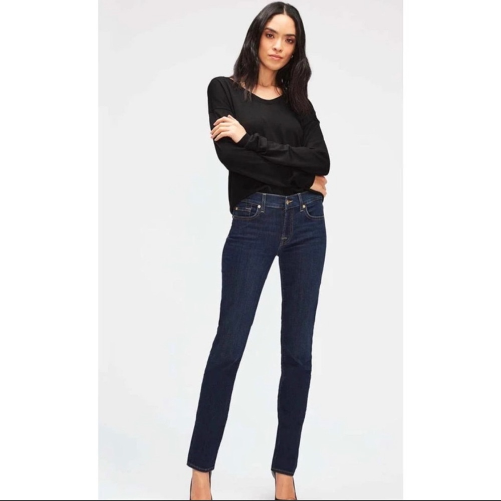 7 For All Mankind Womens Roxanne Ankle Slim Cigarette Jeans Size 29